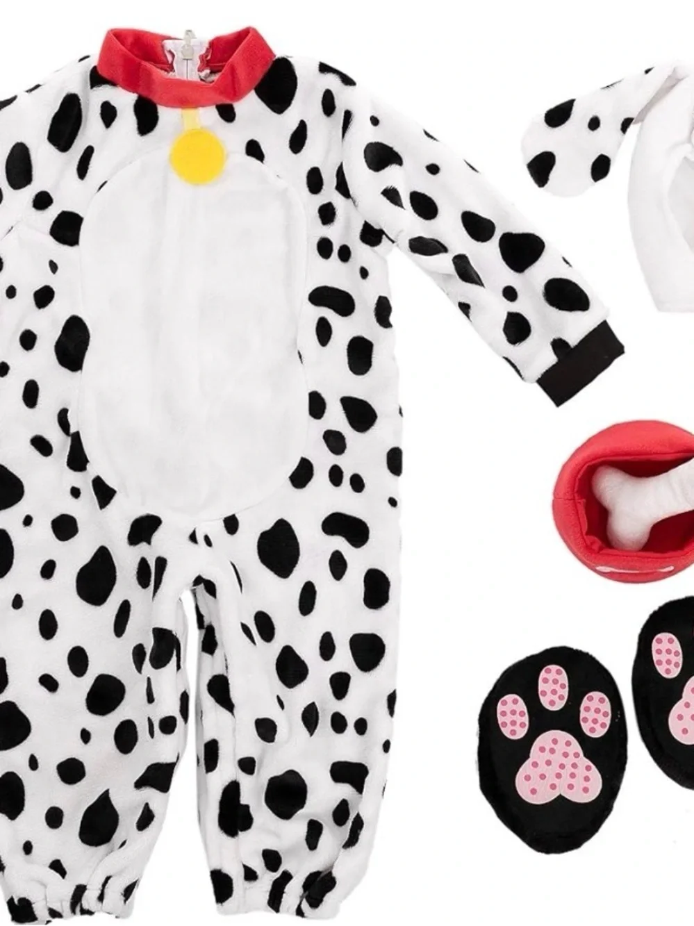 Dalmatian Spot Kids One-Piece costume - White and Black halloween